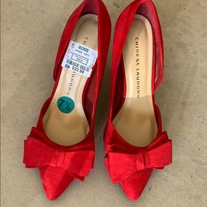 Red suede Chinese Laundry